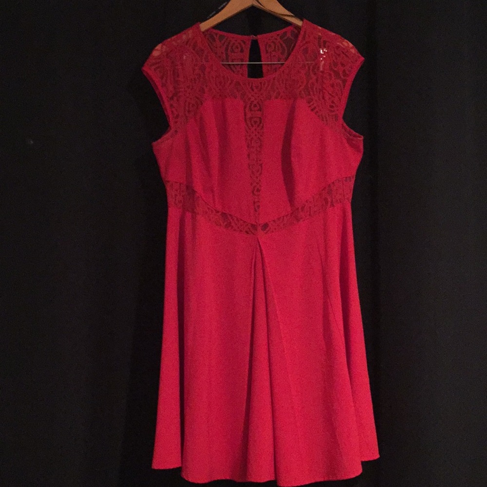 Forever 21 Red Dress with lace detail